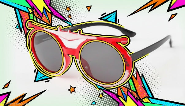 Lunettes de Soleil Enfant – Design Futuriste Rouge & Noir