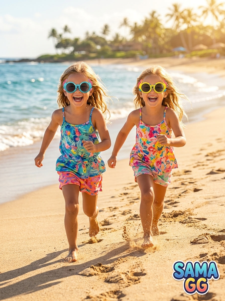 Lunettes de Soleil Enfant Style Stitch – Unisexe Été 2026 (3-5 ans)